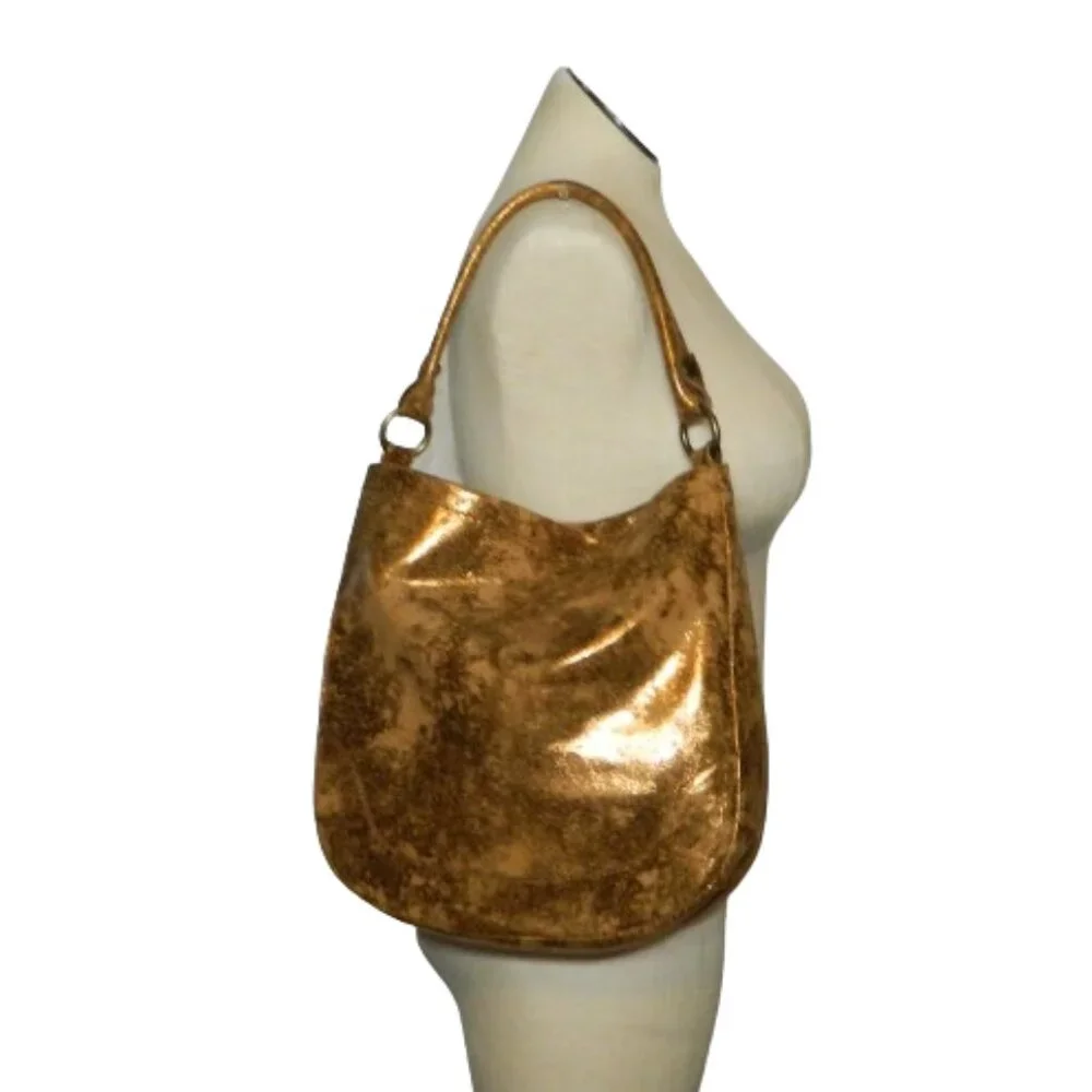 Frye $396 Melissa Metallic Leather Hobo Bag NWOT! - Picture 2 of 5